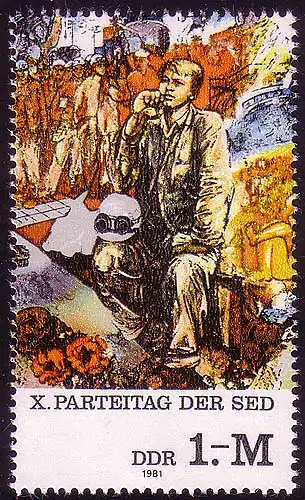 2599 Congrès du SED 1 M 1981 du bloc 63 **