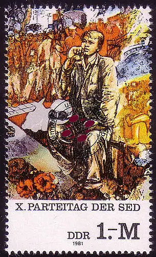 2599 Congrès du SED 1 M 1981 du bloc 63 O