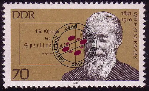 2608 Bedeutende Persönlichkeiten 70 Pf Raabe O