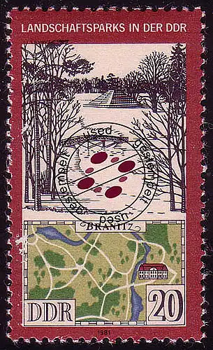 2614 Landschaftsparks 20 Pf Branitz O