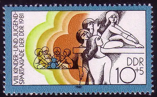 2617 Partage entre les enfants et les jeunes 10+5 Pf 1981 **