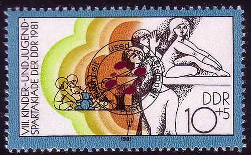 2617 Kinder- und Jugendspartakiade 10+5 Pf 1981 O