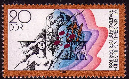 2618 Kinder- und Jugendspartakiade 20 Pf 1981 O