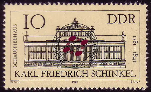 2619 Karl Friedrich Schinkel 10 Pf O