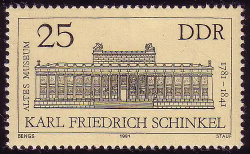 2620 Karl Friedrich Schinkel 25 Pf **
