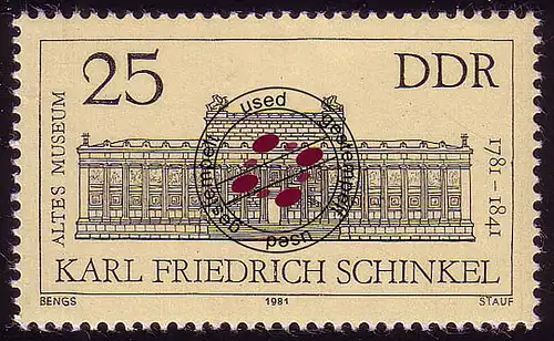 2620 Karl Friedrich Schinkel 25 Pf O