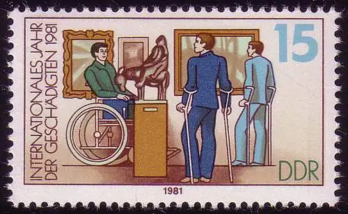 2622 Année des handicapés 15 Pf Musée **