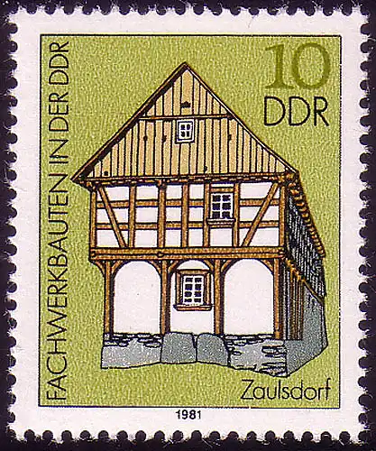2623 Fachwerkbauten 10 Pf Umgebindehaus 1981 **