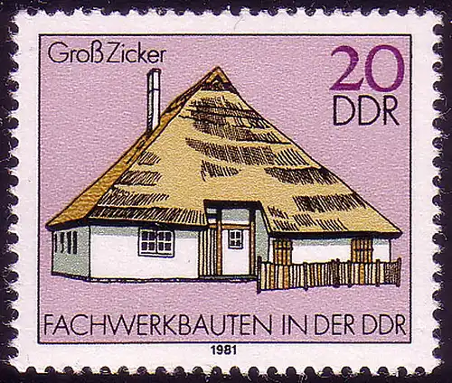 2624 Fachwerkbauten 20 Pf Zuckerhut ** postfrisch