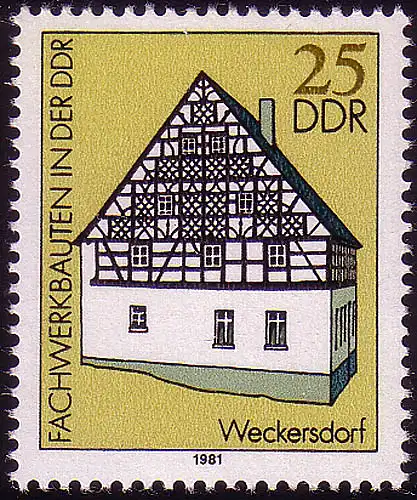 2625 Fachwerkbauten 25 Pf Wohnstallhaus **
