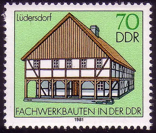 2628 Fachwerkbauten 70 Pf Giebellaubenhaus **