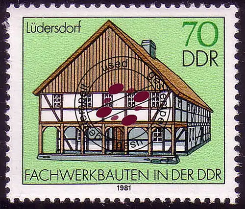 2628 Fachwerkbauten 70 Pf Giebellaubenhaus O