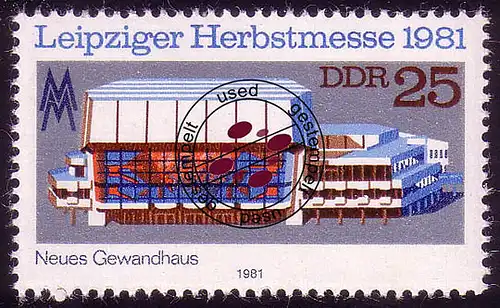 2635 Leipziger Herbsmesse 25 Pf 1981 O