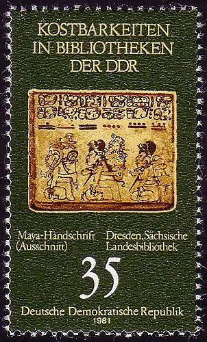 2637 Bibliotheken 35 Pf ** postfrisch