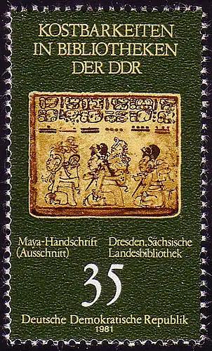 2637 Bibliotheken 35 Pf ** postfrisch