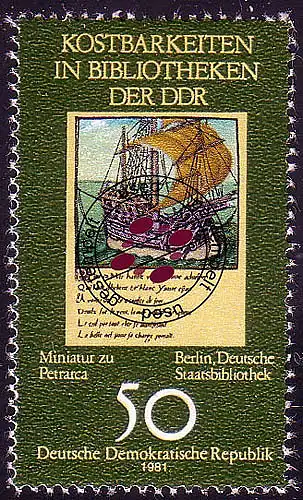 2638 bibliothèques 50 Pf O cachetées