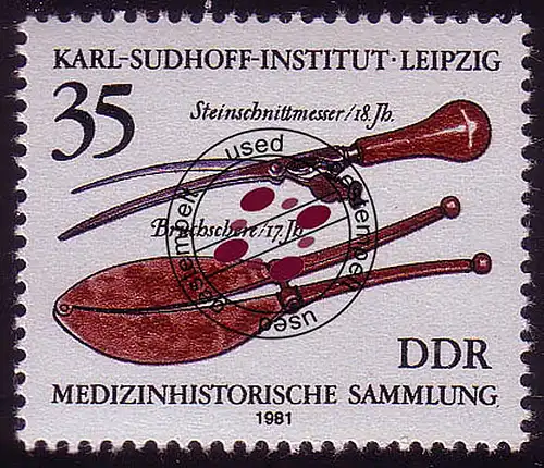 2643 Karl-Sudhoff-Institut 35 Pf Coupe de pierre O