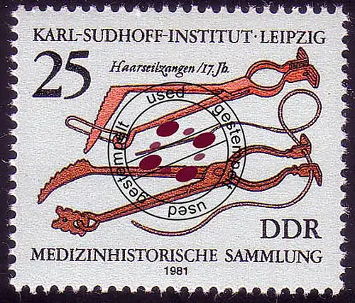 2642 Karl-Sudhoff-Institut 25 Pf Haarseilzangen O