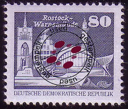 2650 Aufbau in der DDR Kleinformat 80 Pf O gestempelt