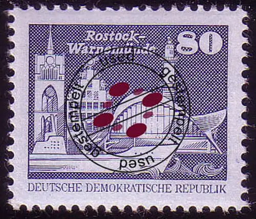 2650 Aufbau in der DDR Kleinformat 80 Pf O gestempelt