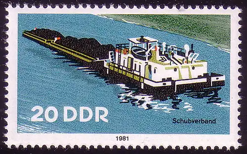 2652 Binnenschiffe 20 Pf Kanalschubschiff **