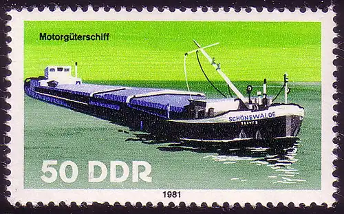 2655 Binnenschiffe 50 Pf Motorgüterschiff **