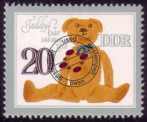 2662 Historisches Spielzeug 20 Pf Teddybär O