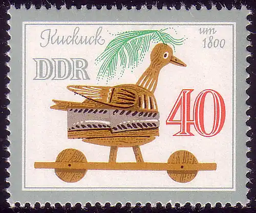 2665 Historisches Spielzeug 40 Pf Kuckuck **