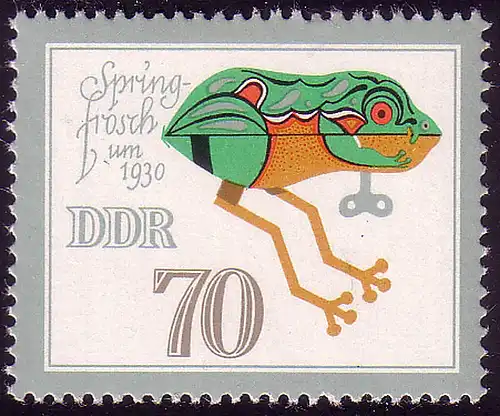 2666 Jouet historique 70 Pf Grenouille à saut **