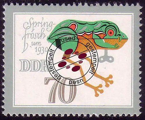 2666 Jouet historique 70 Pf Grenouille de saut O