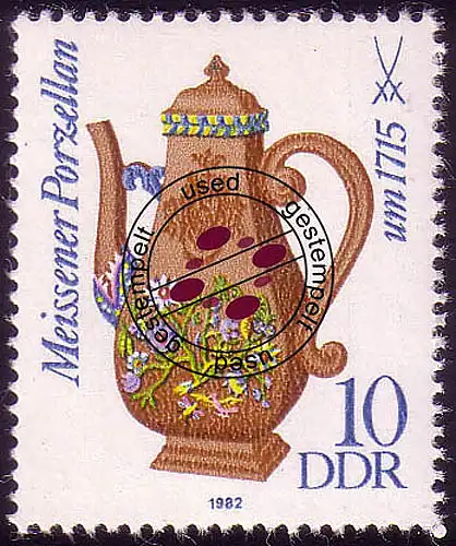 2667 Meissener Porzellan 10 Pf 1982 O