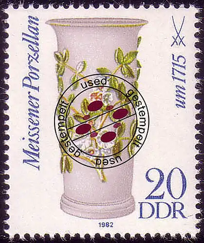 2668 Meissener Porzellan 20 Pf 1982 O