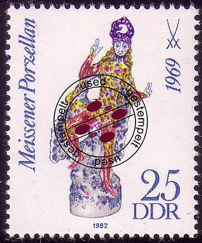 2669 Meissener Porzellan 25 Pf 1982 O