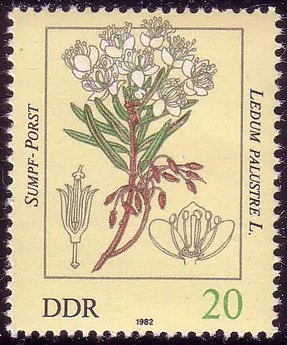 2693 Giftpflanzen 20 Pf Sumpf-Porst **