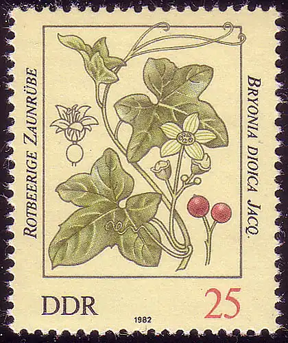 2694 Giftpflanzen 25 Pf Rotbeerige Zaunrübe **