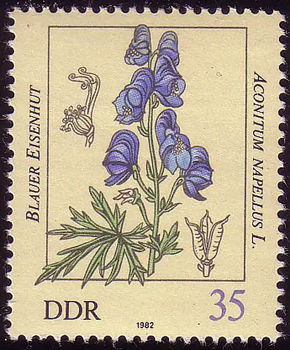 2695 Plantes toxiques 35 Pf Chapeau bleu en fer **