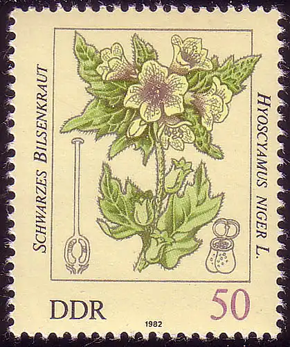 2696 Giftpflanzen 50 Pf Schwarzes Bilsenkraut **