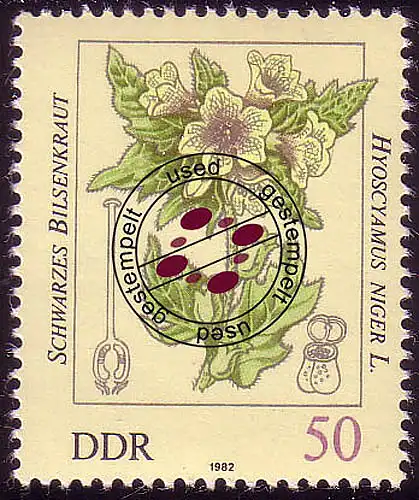 2696 Plantes toxiques 50 Pf Bilsenwürde O