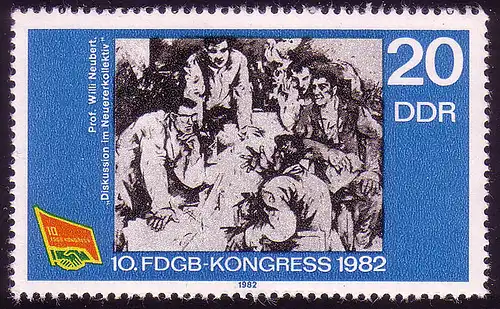 2700 Confédération des syndicats 20 Pf **