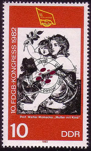 2699 Gewerkschaftsbund 10 Pf O gestempelt