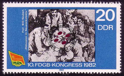 2700 Gewerkschaftsbund 20 Pf  O gestempelt