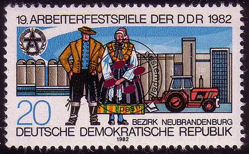 2707 Arbeiterfestspiele 20 Pf O gestempelt