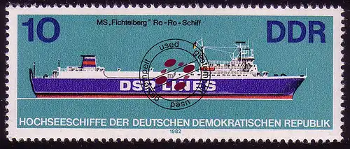 2710 Hochseeschiffe 10 Pf Motorschiff O gestempelt