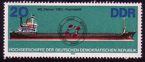 2712 Hochseeschiffe 20 Pf Motorschiff O gestempelt