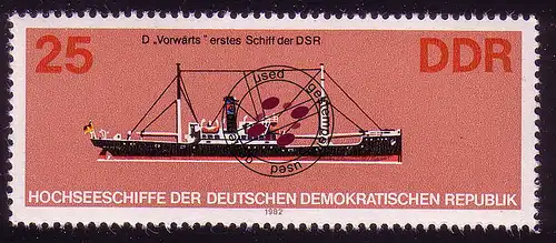 2713 Hochseeschiffe 25 Pf Dampfschiff O gestempelt