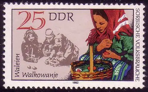 2718 Sorbische Volksbräuche 25 Pf Waleien **