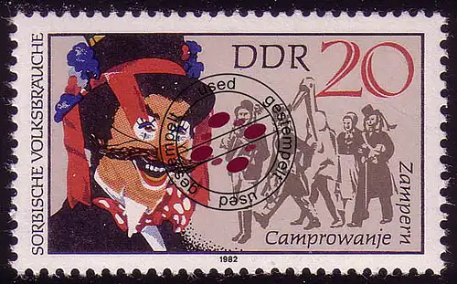 2717 Sorbische Volksbräuche 20 Pf Zampern O