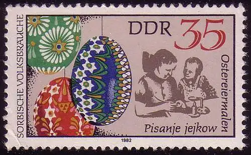 2719 Sorbische Volksbräuche 35 Pf Ostereiermalen **