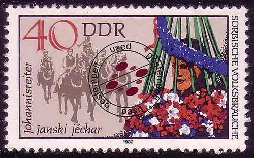 2720 Sorbische Volksbräuche 40 Pf Johannisreiter O