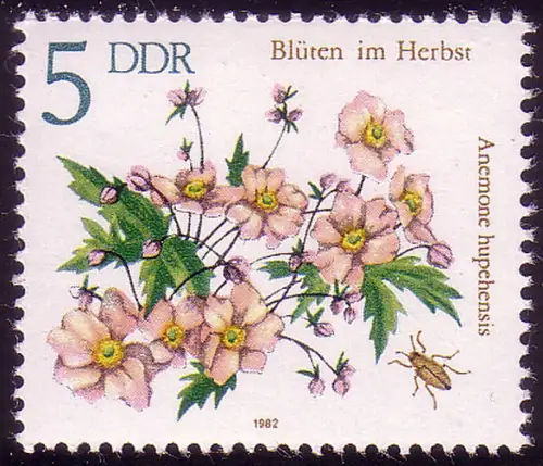 2737 Herbstblumen 5 Pf Herbstanemone, postfrisch **